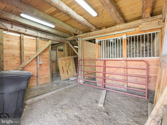 view of horse barn