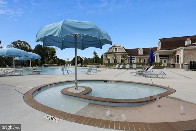 view of pool with a patio