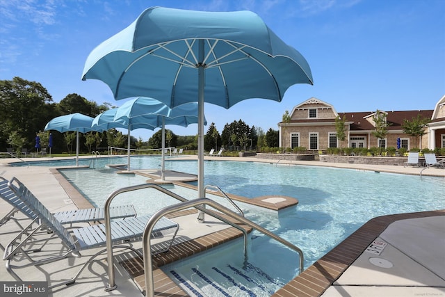 view of pool with a patio