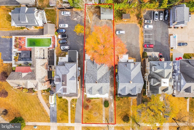 bird's eye view featuring a residential view