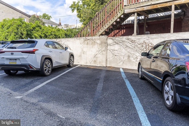 view of parking / parking lot