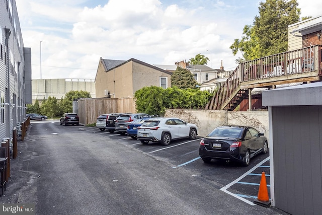 view of parking / parking lot