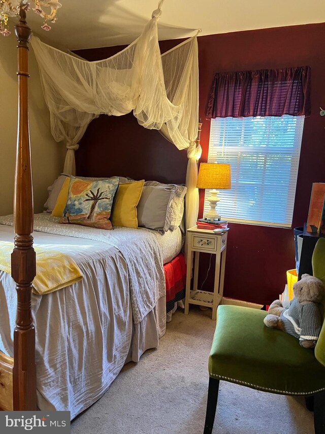 view of carpeted bedroom