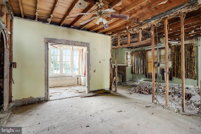 miscellaneous room with ceiling fan