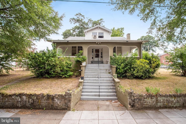 view of front of house with covered porch