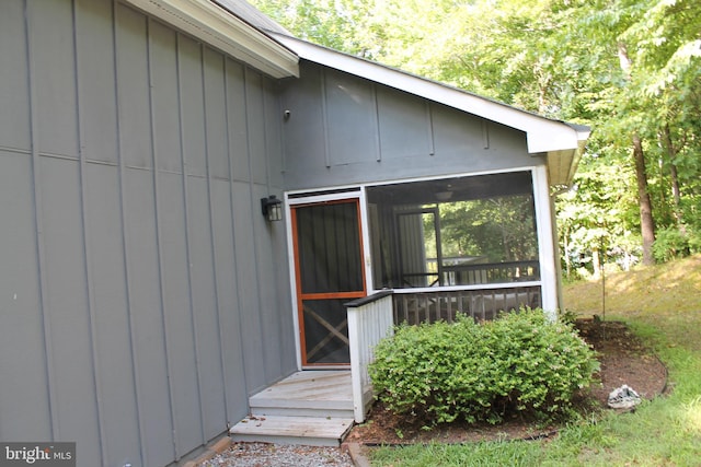 view of doorway to property