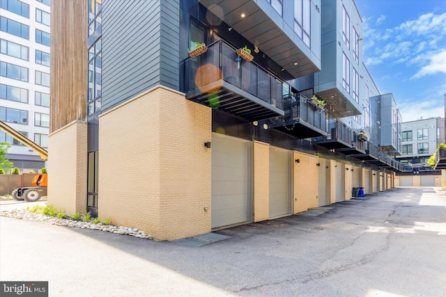 view of property featuring a garage