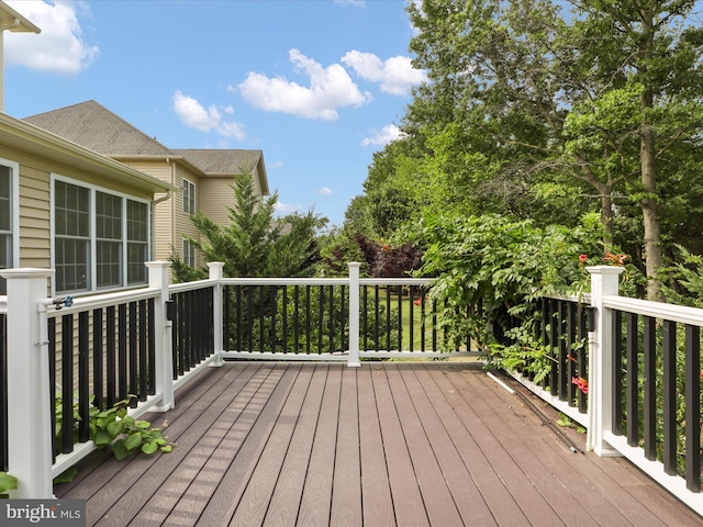 view of wooden deck