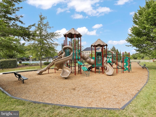 view of jungle gym