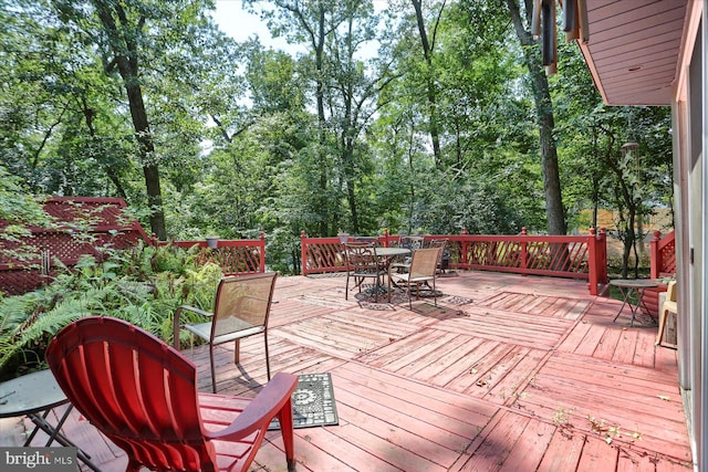 view of wooden terrace