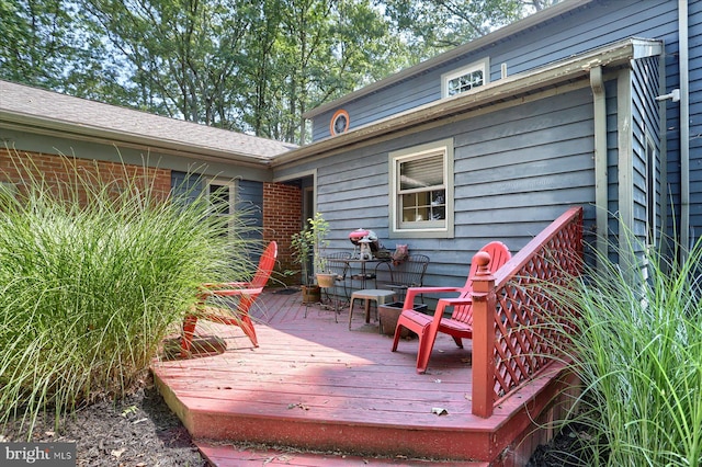 view of wooden deck