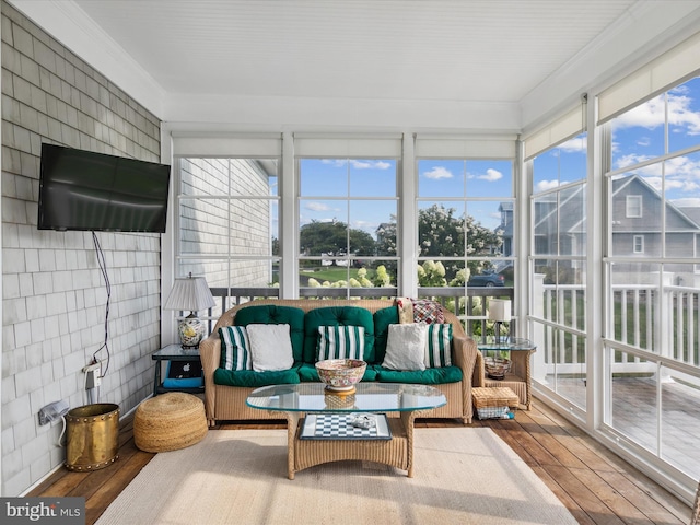 view of sunroom / solarium