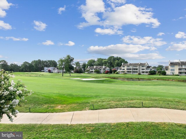 view of community featuring a lawn