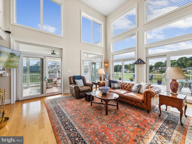 view of sunroom