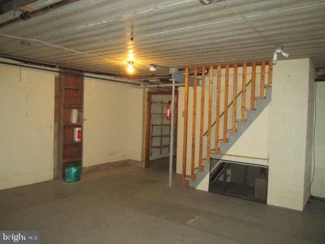 view of basement