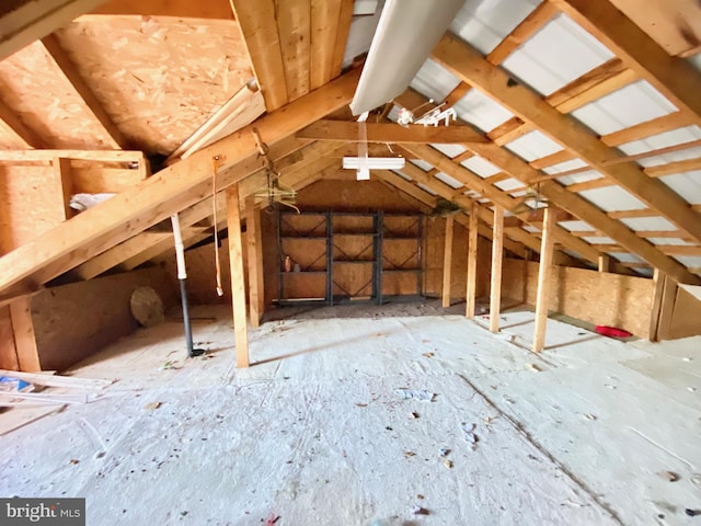 view of attic