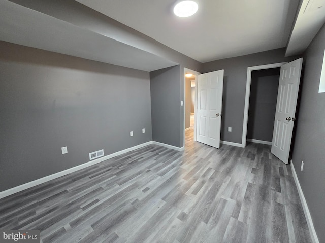 unfurnished bedroom featuring light hardwood / wood-style flooring