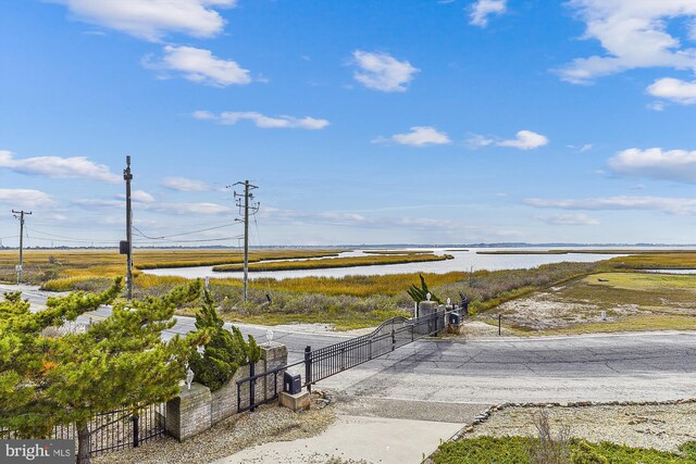 view of community featuring a water view