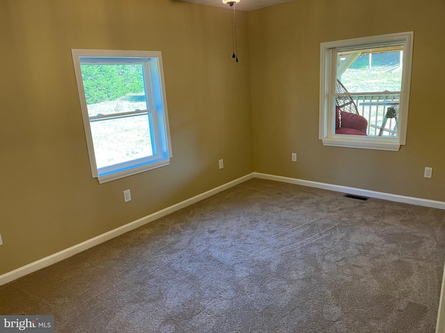 view of carpeted empty room