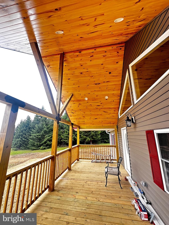 view of wooden deck