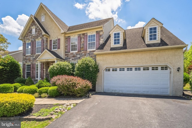 view of front facade with a garage