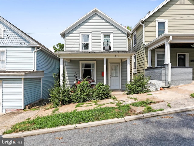 view of front of home featuring a porch