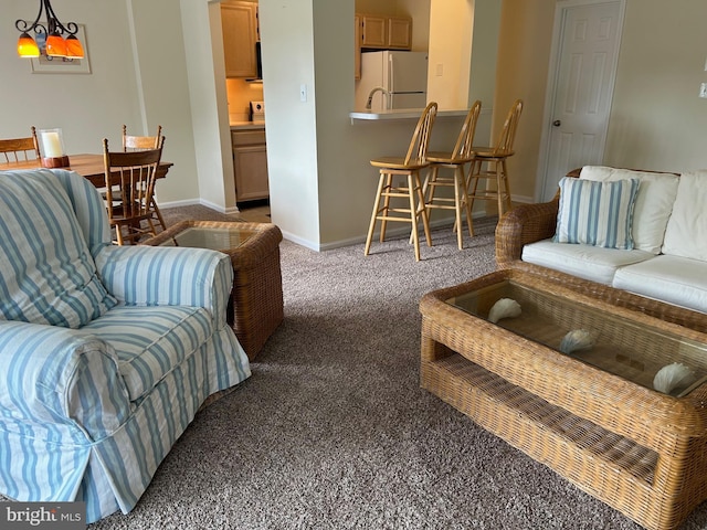 view of carpeted living room