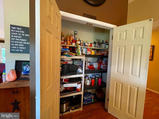 view of pantry