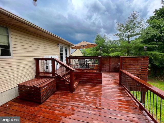 view of wooden terrace