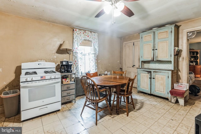 1757 Shadyside Rd, Downingtown, PA 19335 - dining room with light floors and a ceiling fan