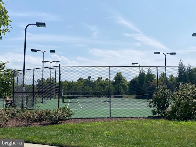 view of tennis court