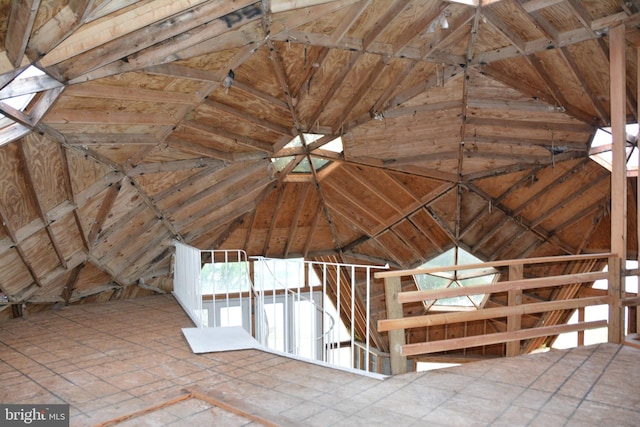 interior space with lofted ceiling