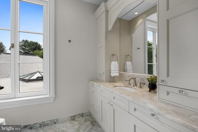 bathroom featuring vanity