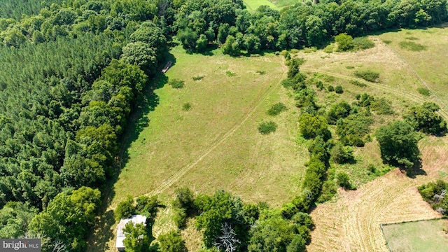 drone / aerial view with a rural view