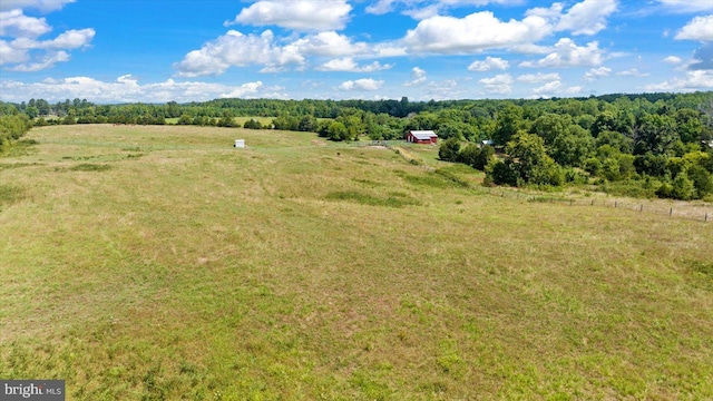 aerial view featuring a rural view