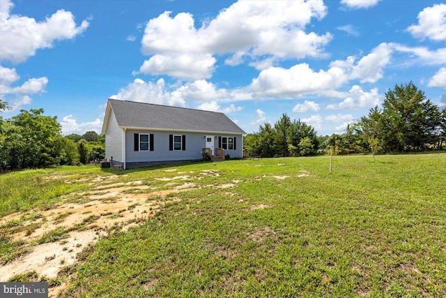 exterior space featuring a front lawn