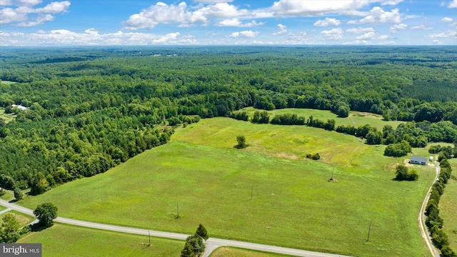 drone / aerial view featuring a rural view