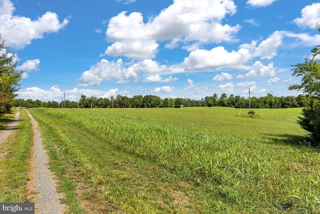 exterior space featuring a rural view