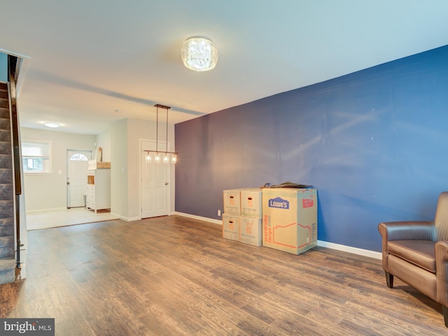 unfurnished room featuring dark hardwood / wood-style floors