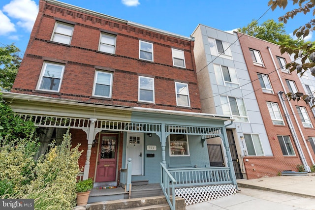 multi unit property with covered porch