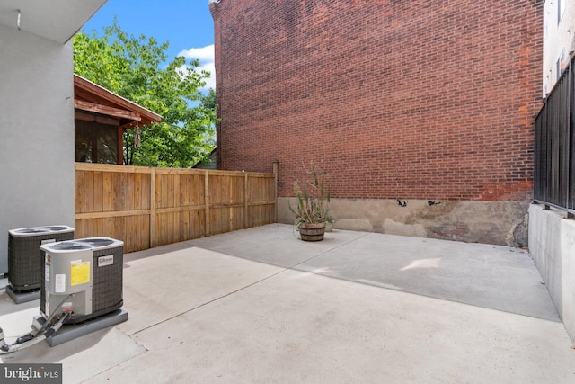 view of patio / terrace with central AC unit