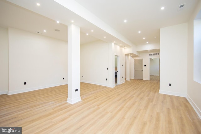 interior space with light wood-type flooring