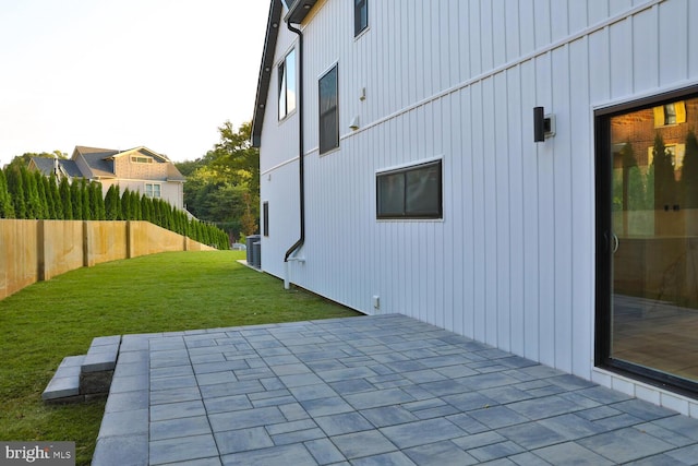 view of patio / terrace with central air condition unit