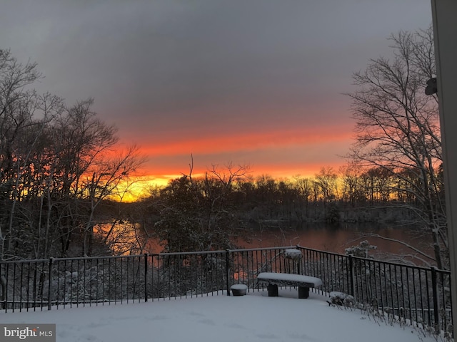 view of snowy yard