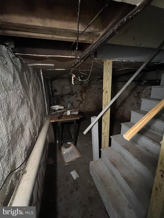 view of basement