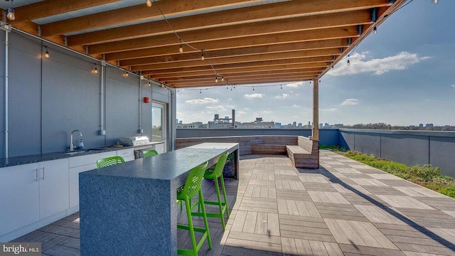 view of patio with sink