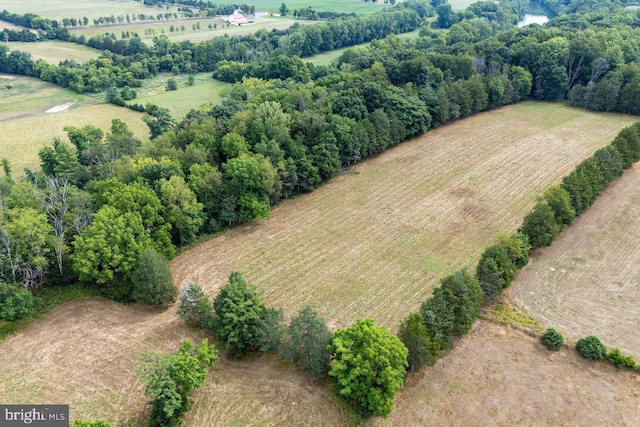 aerial view with a rural view