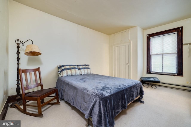 bedroom with carpet