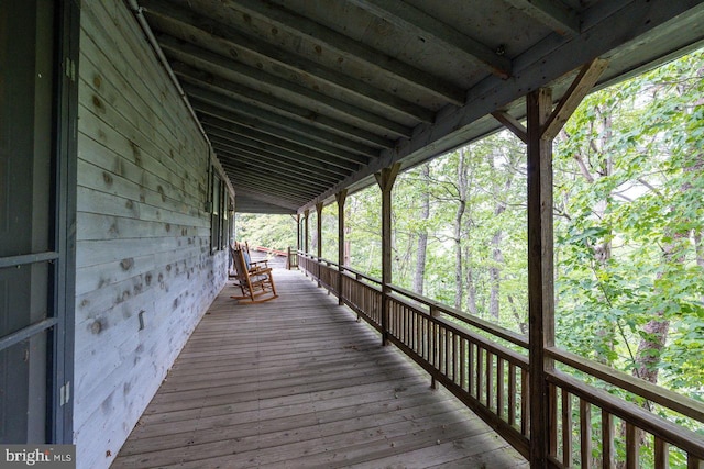 view of wooden deck