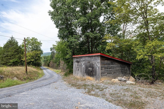 view of outdoor structure